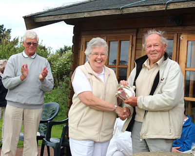New Members Day 2012 - The Winner Rhona Foster receives The Trophy from Howard Rosevear (Club President)